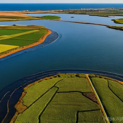 Home 22 연안 습지와 생물 다양성 - Here are three detailed image prompts in English, designed to capture the essence of the provided te...