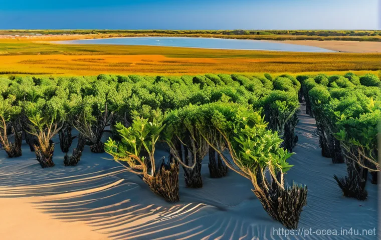 연안 습지와 생물 다양성 - Here are three detailed image prompts in English, designed to capture the essence of the provided te...