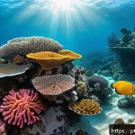 Home 21 해양 생물의 신경 생리학 - A vibrant underwater coral reef scene near the Brazilian coast, featuring a variety of marine animal...