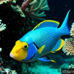 해양 생물의 색소와 생리 작용 - Photorealistic underwater macro scene off the coast of Fernando de Noronha, Brazil, showing a vivid ...